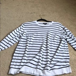 Forever21 mens black/white stripped long sleeve
